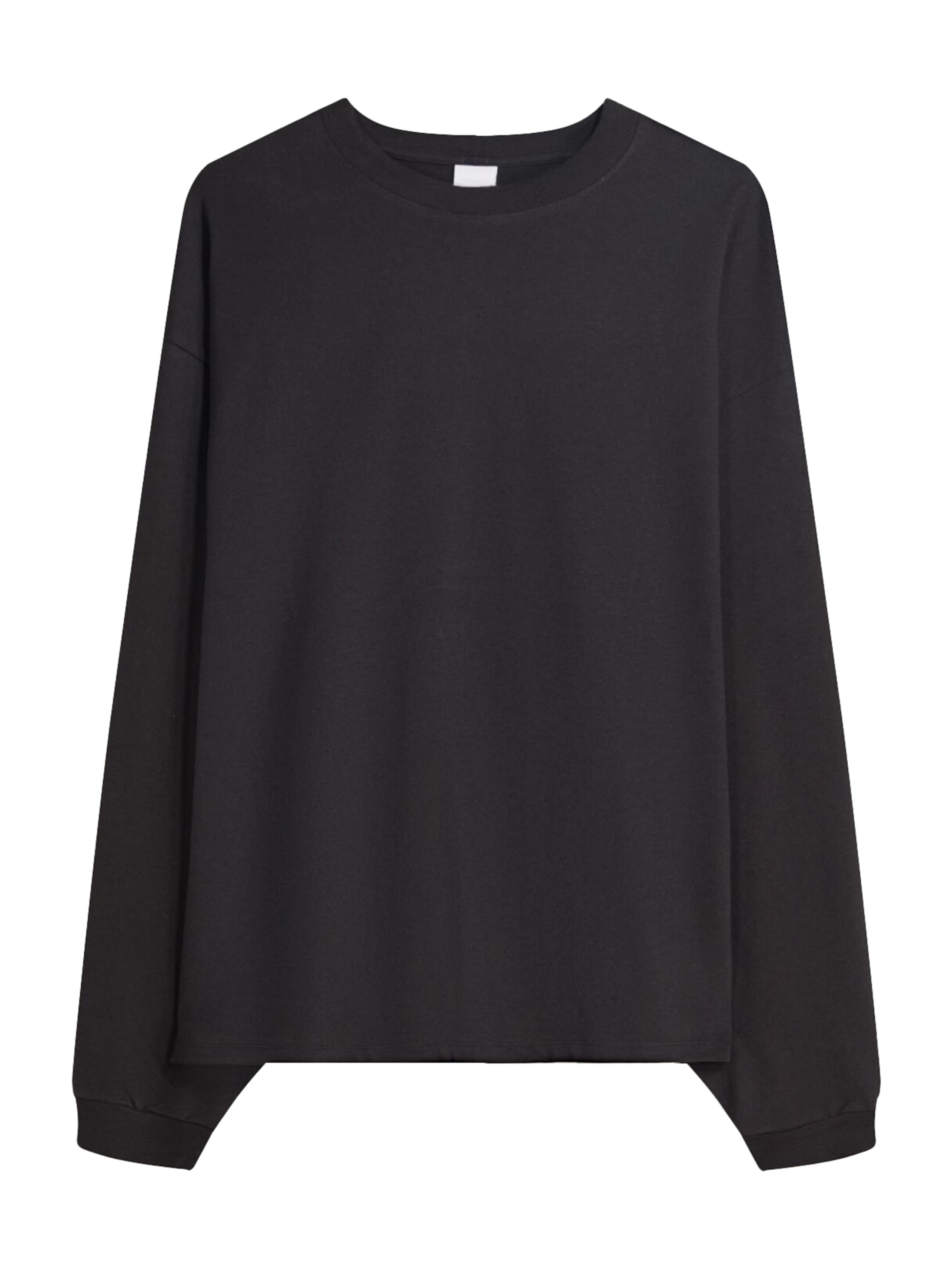 Bershka Тениска в черно: отпред