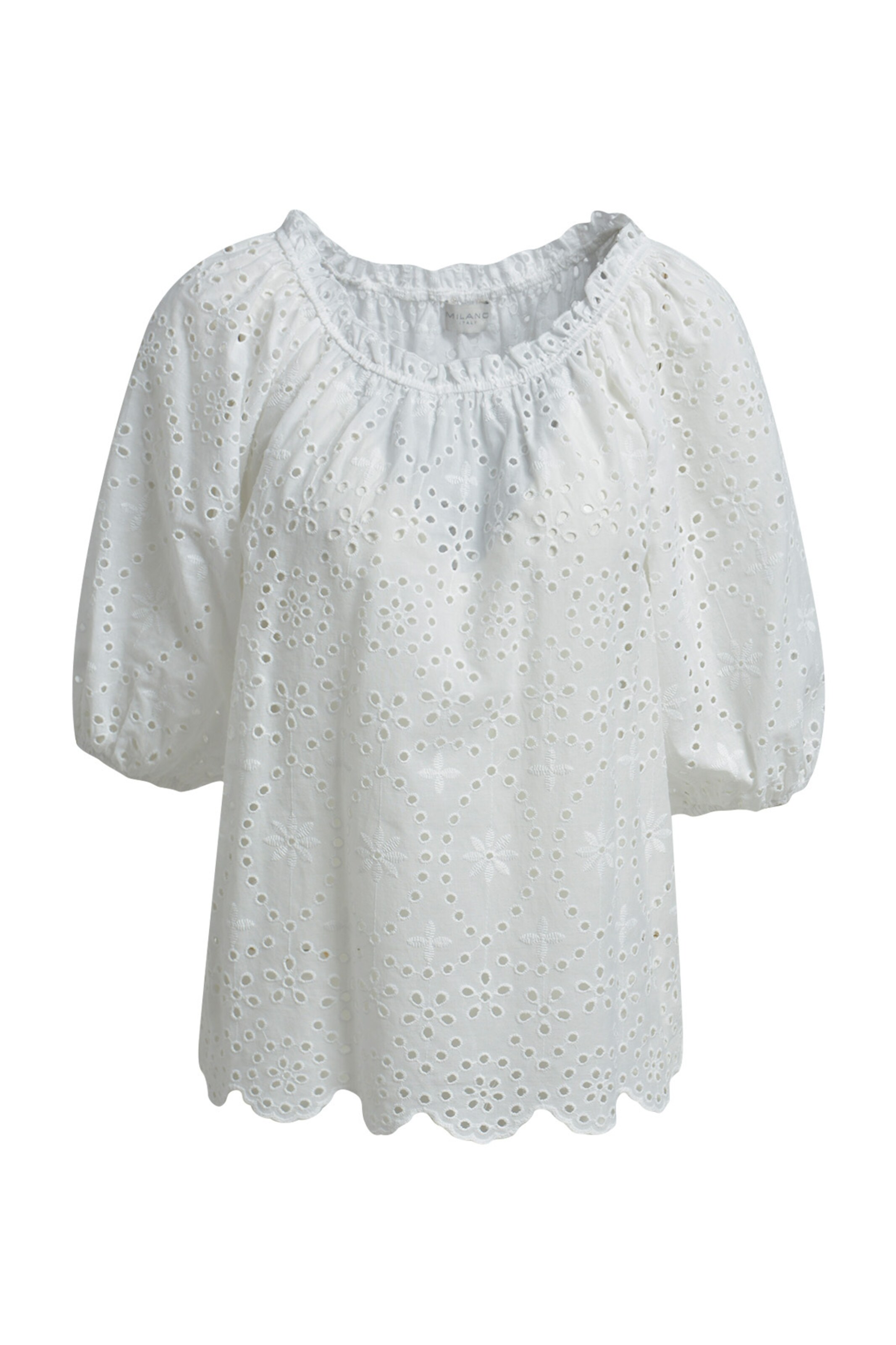 Milano Italy Bluse in Weiß: Vorderseite