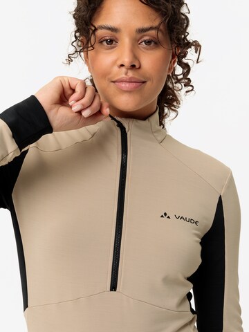 VAUDE Performance shirt 'Kuro HFZ LS TR' in Beige