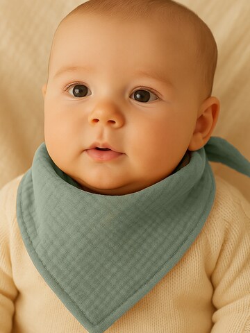 PAPATE - Manta para bebé 'Organic Cotton Swaddles' en verde: frente