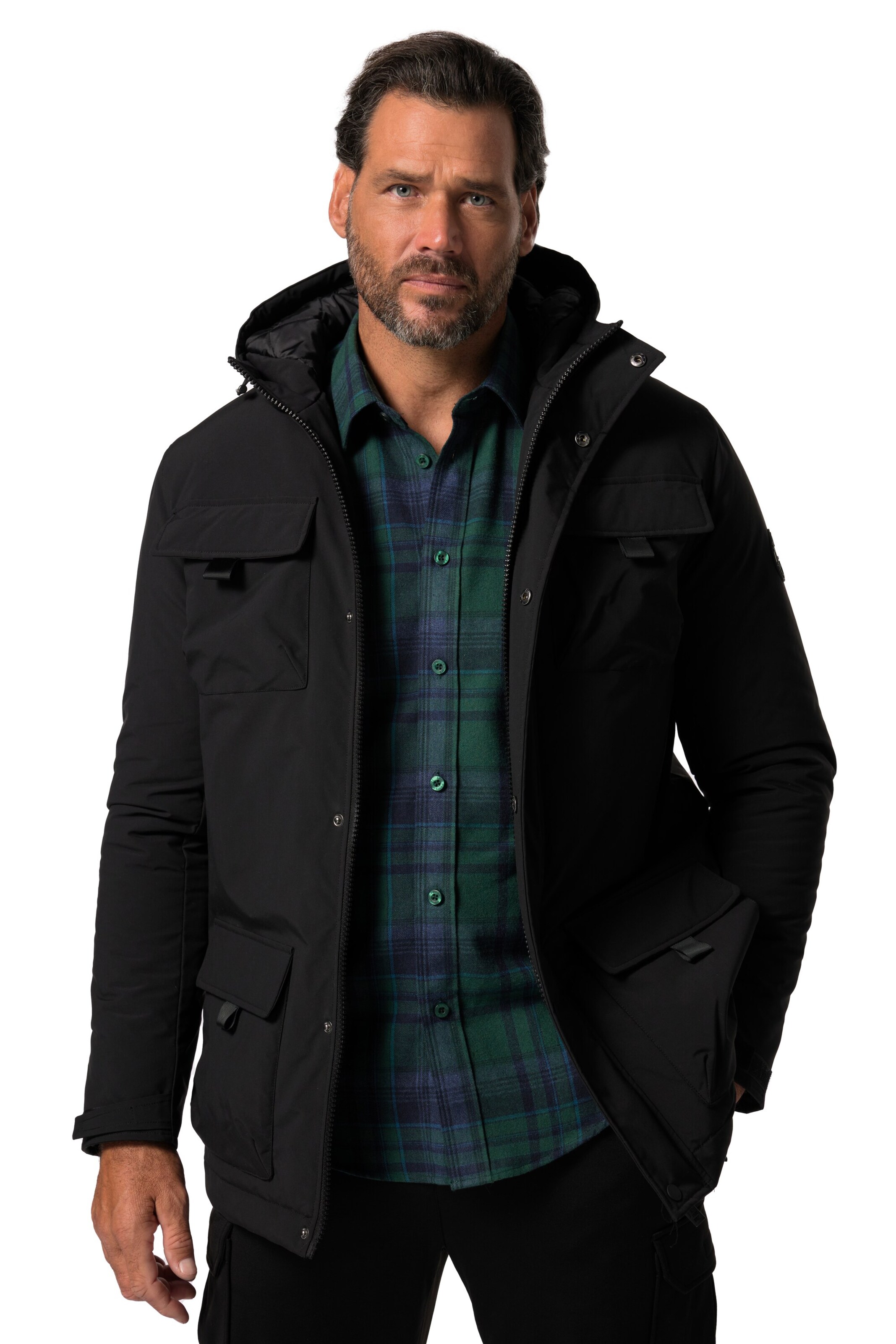 JP1880 Between-season jacket in Black: front