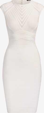 Kraimod Εφαρμοστό φόρεμα σε λευκό: μπροστά