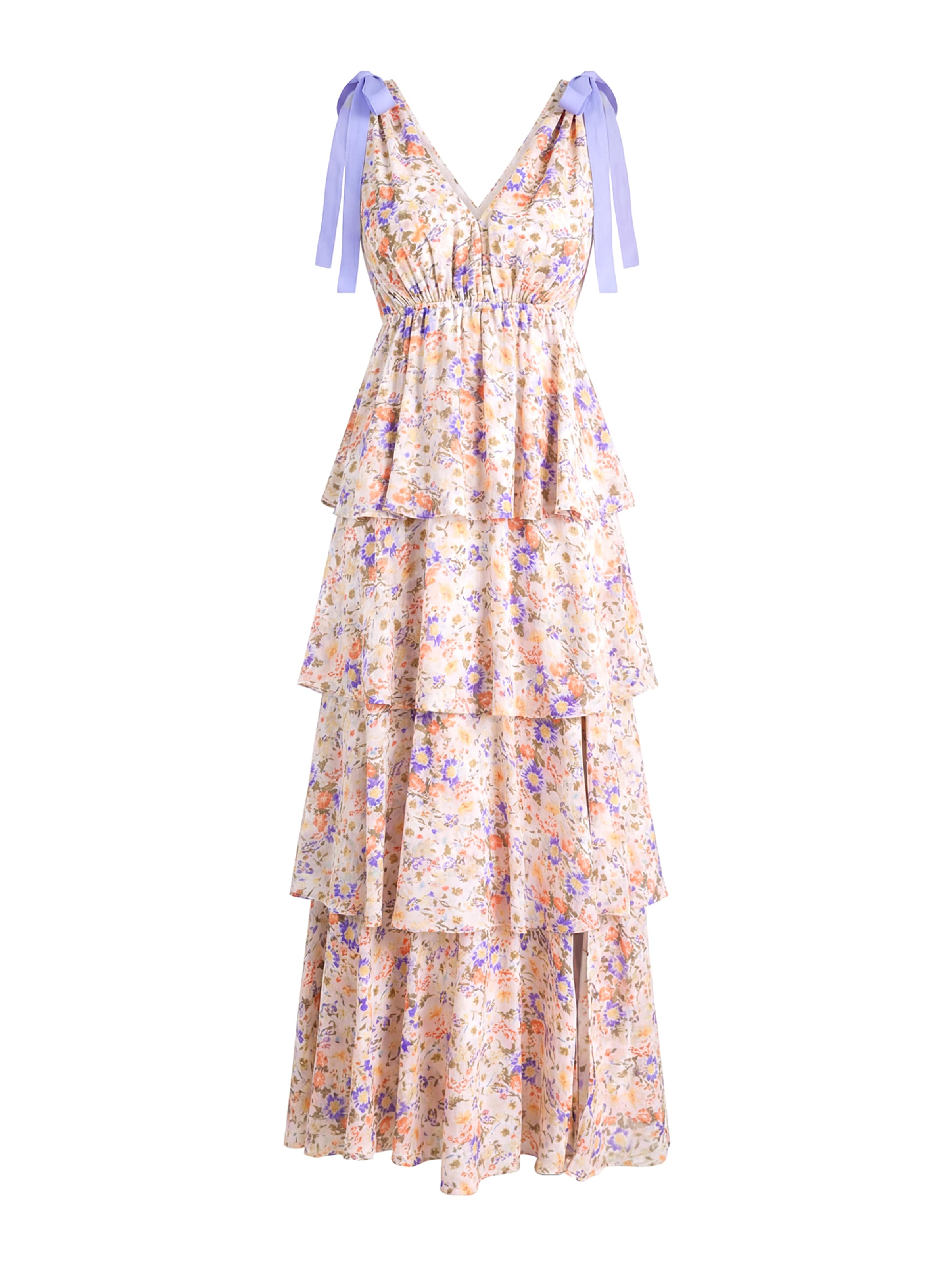 jauktas krāsas Imily Bela Kleita: no priekšpuses