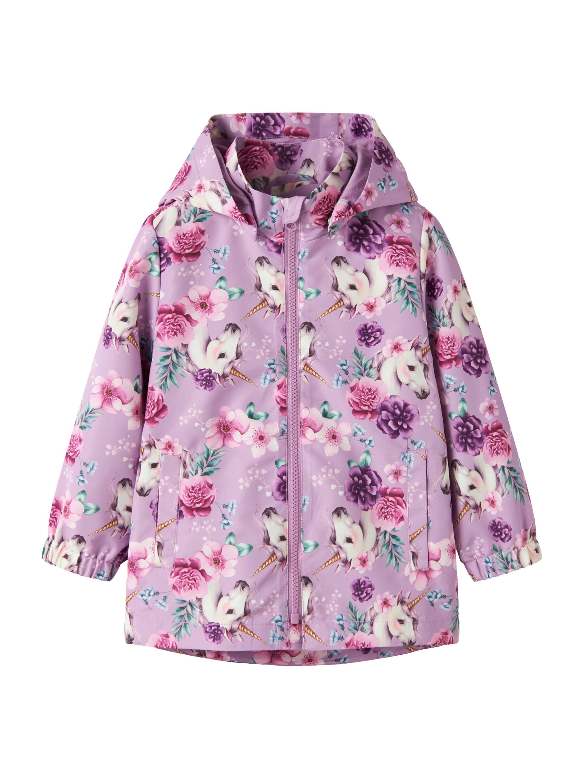 NAME IT Kurtka przejściowa 'NMFMAXI' w kolorze fioletowy: przód