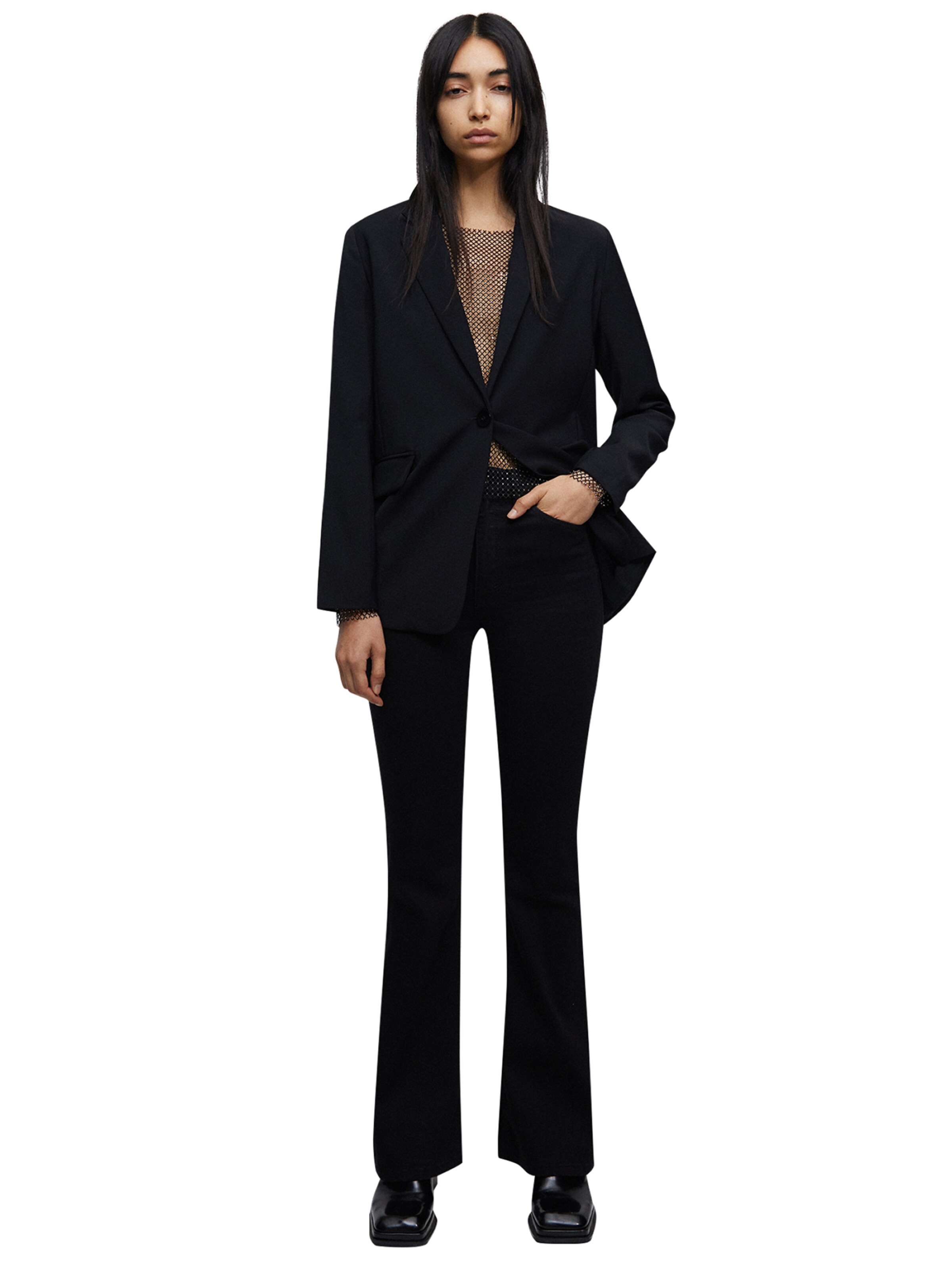 Flared Jeans di Pull&Bear in nero: frontale