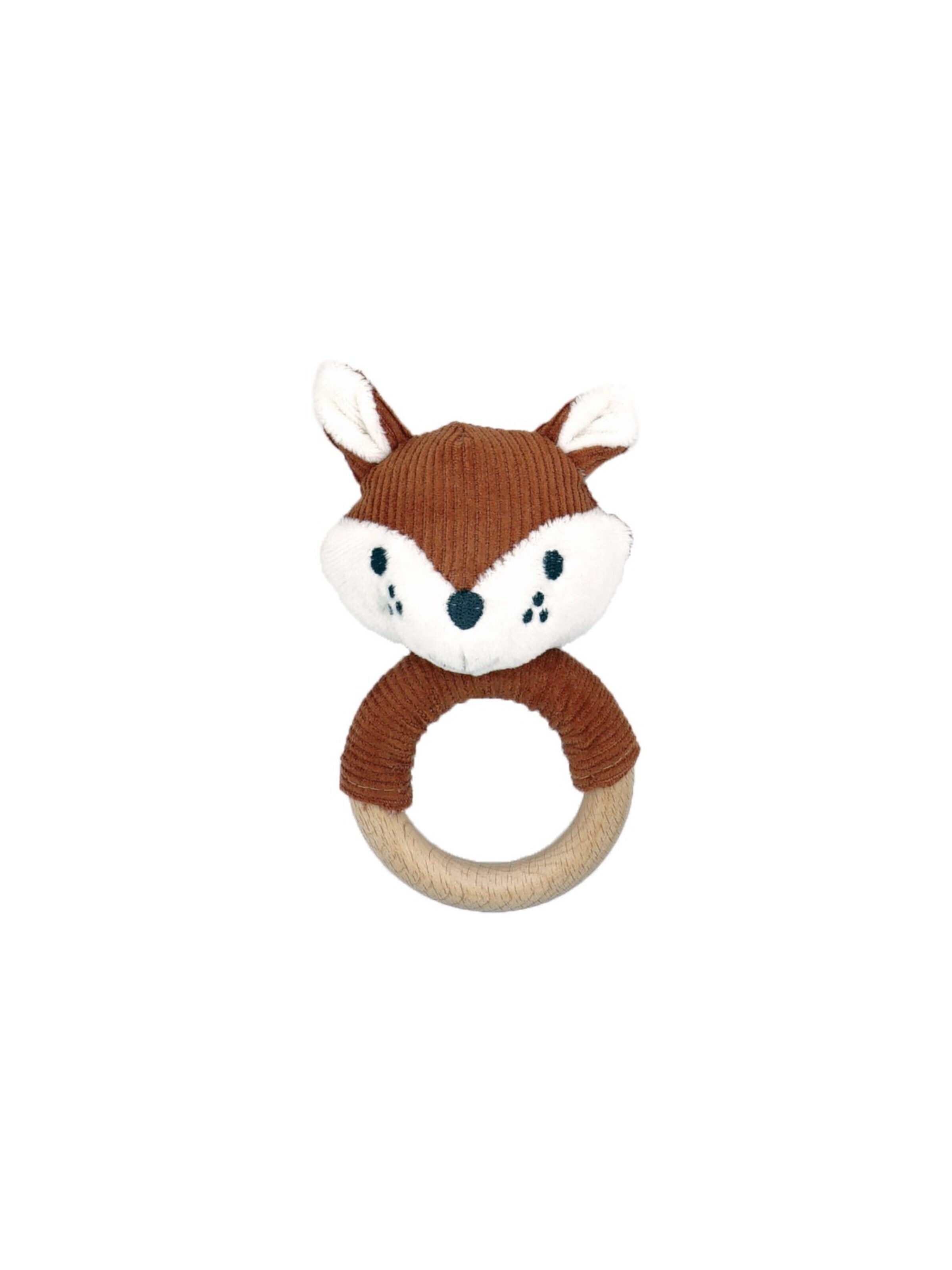 MAXIMO Stuffed animals 'Holzring Fuchs, Cord' in Brown: front