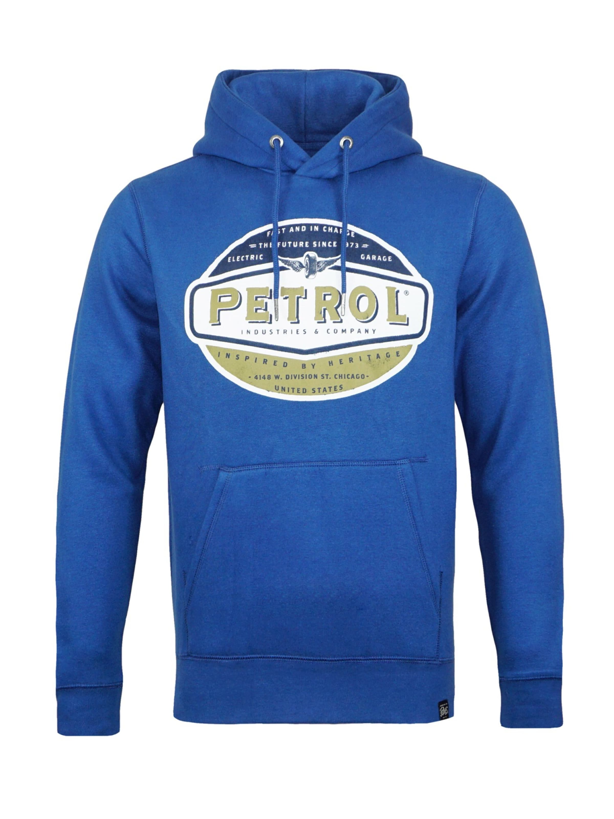 Petrol Industries Sweatshirt in Blauw: voorkant