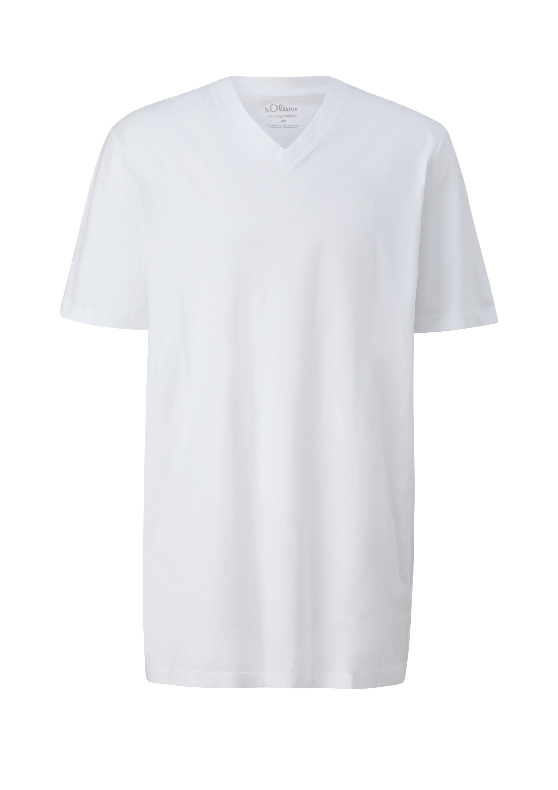 s.Oliver Men Big Sizes T-Shirt in Weiß: Vorderseite