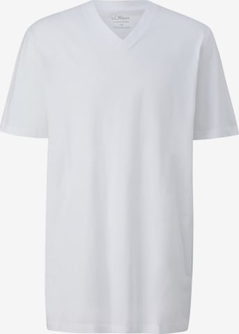 s.Oliver Men Big Sizes T-Shirt in Weiß: Vorderseite