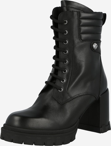 Karl Lagerfeld Lace-Up Ankle Boots 'VOYAGE' in Black: front