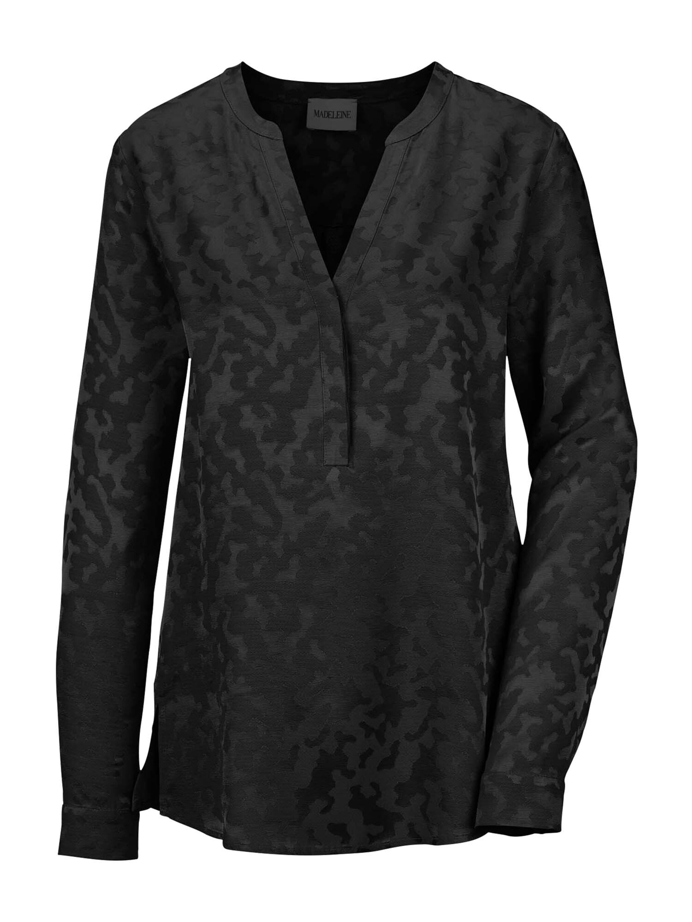 Chemisier MADELEINE en noir : devant
