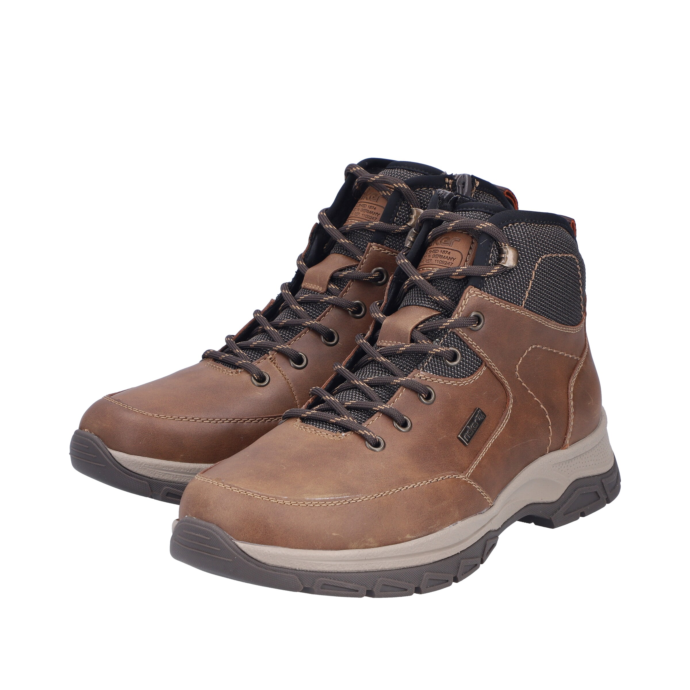 Rieker Lace-Up Boots in Brown