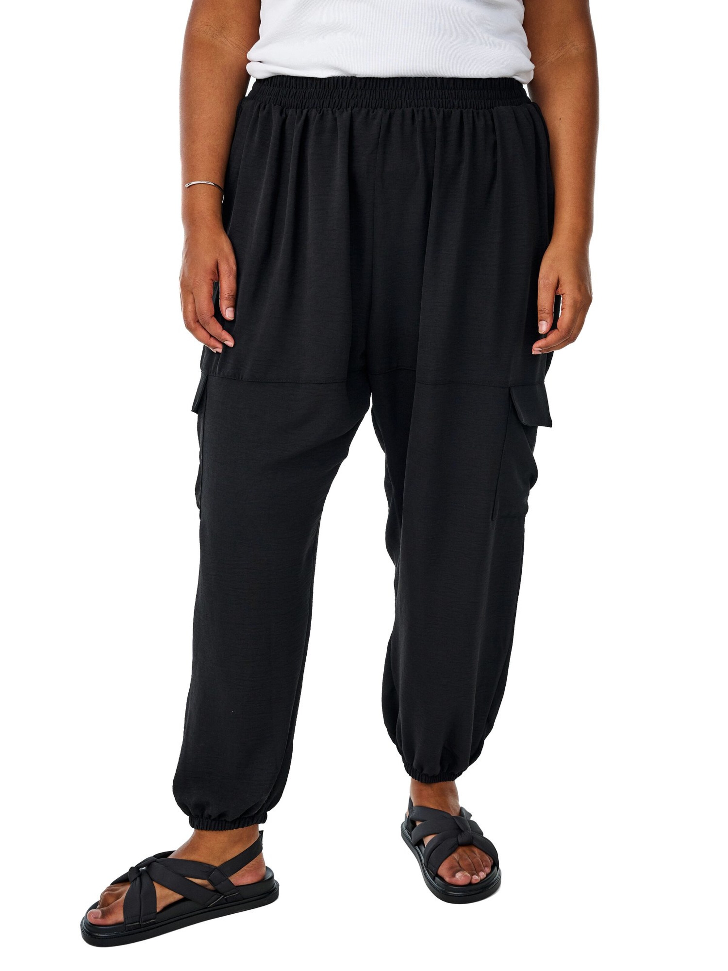 Zizzi Zúžený Kapsáče 'Efikka' – černá: přední strana