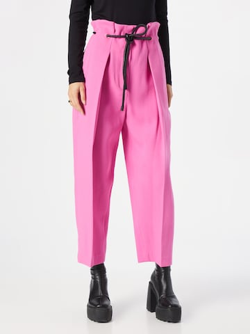 3.1 Phillip Lim - Regular Calças com pregas 'ORIGAMI' em rosa: frente