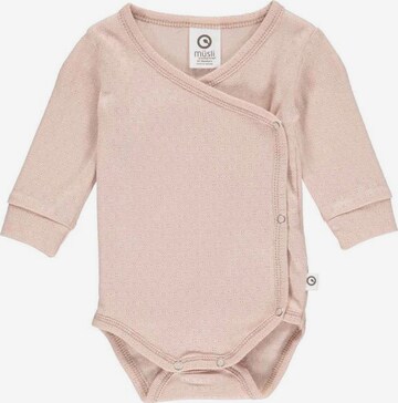 Barboteuse / body 'Wickelbody' Müsli by GREEN COTTON en rose : devant