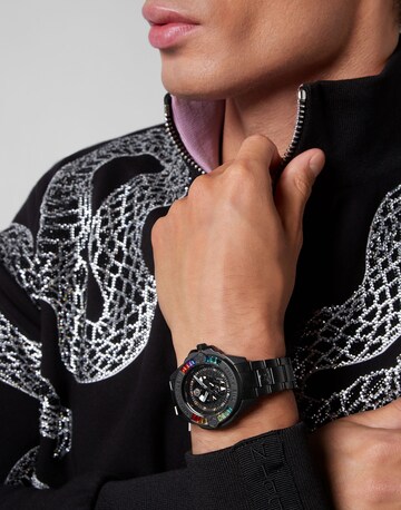 Montre à affichage analogique 'The $kull' Philipp Plein Watches en noir : devant