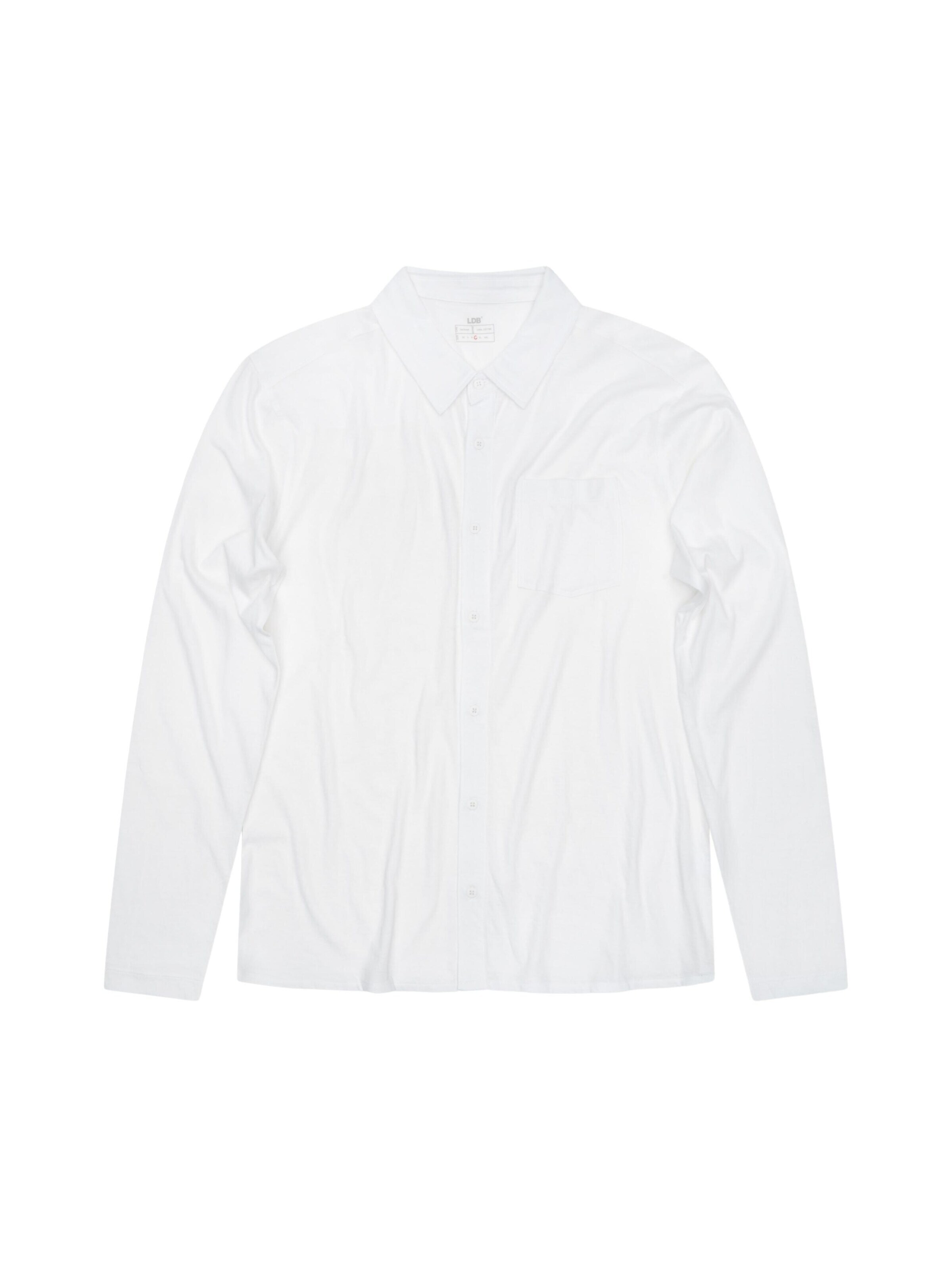 Chemise 'Jackson' LDB en blanc : devant