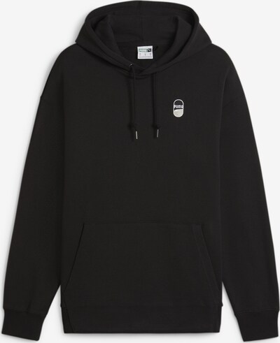 PUMA Sweatshirt 'DOWNTOWN 180' in de kleur Zwart / Wit, Productweergave