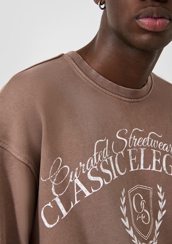 Sweat-shirt QS en marron