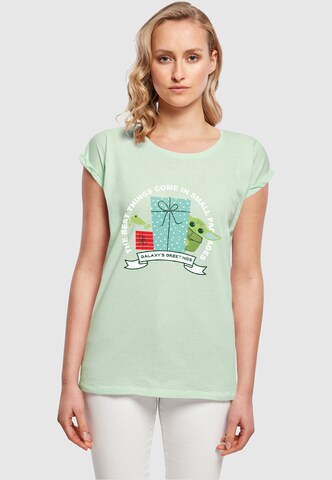 T-shirt 'The Mandalorian - Galaxy's Greetings' ABSOLUTE CULT en vert : devant