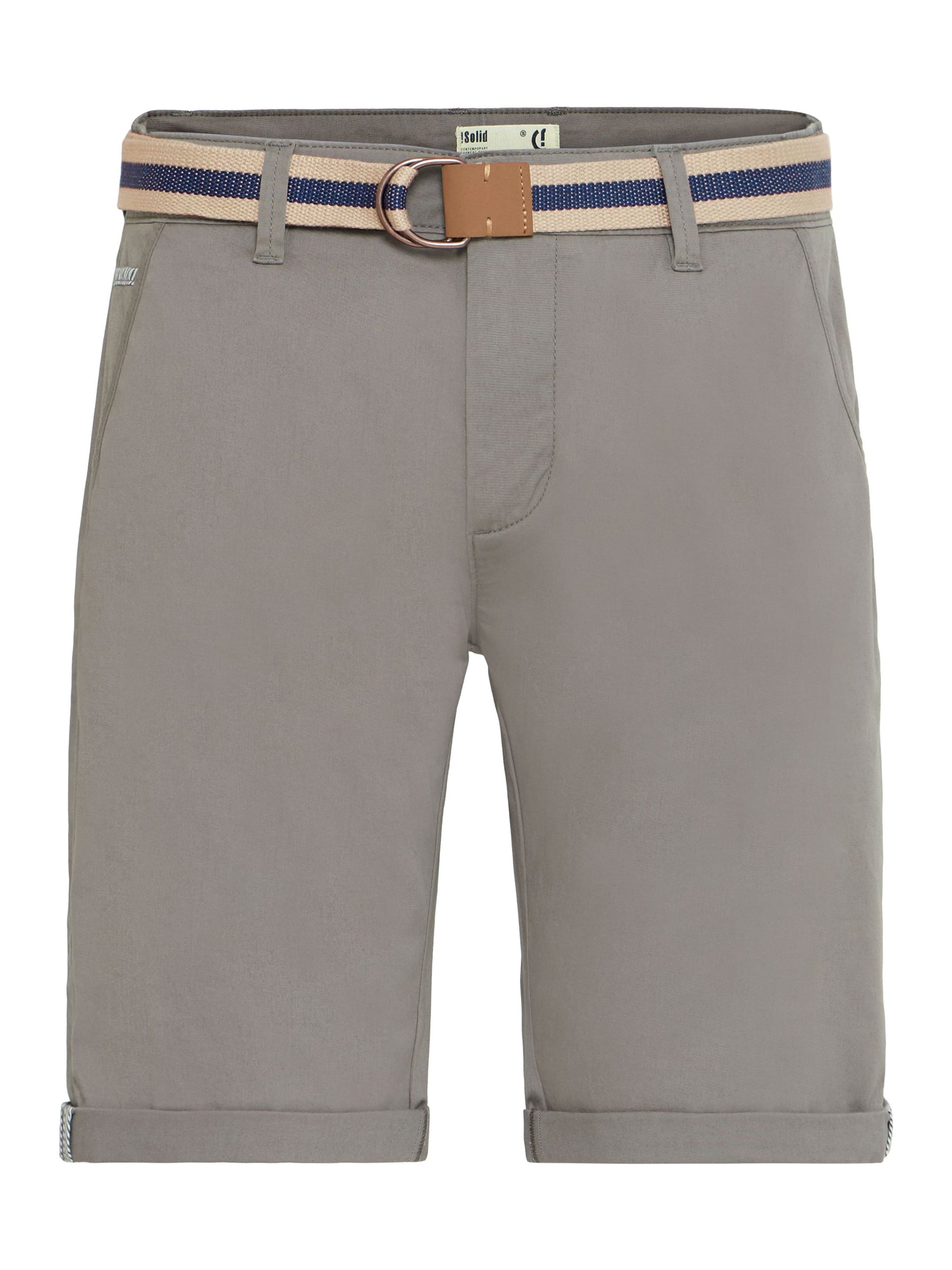 Pantalon chino 'Monty' !Solid en gris : devant