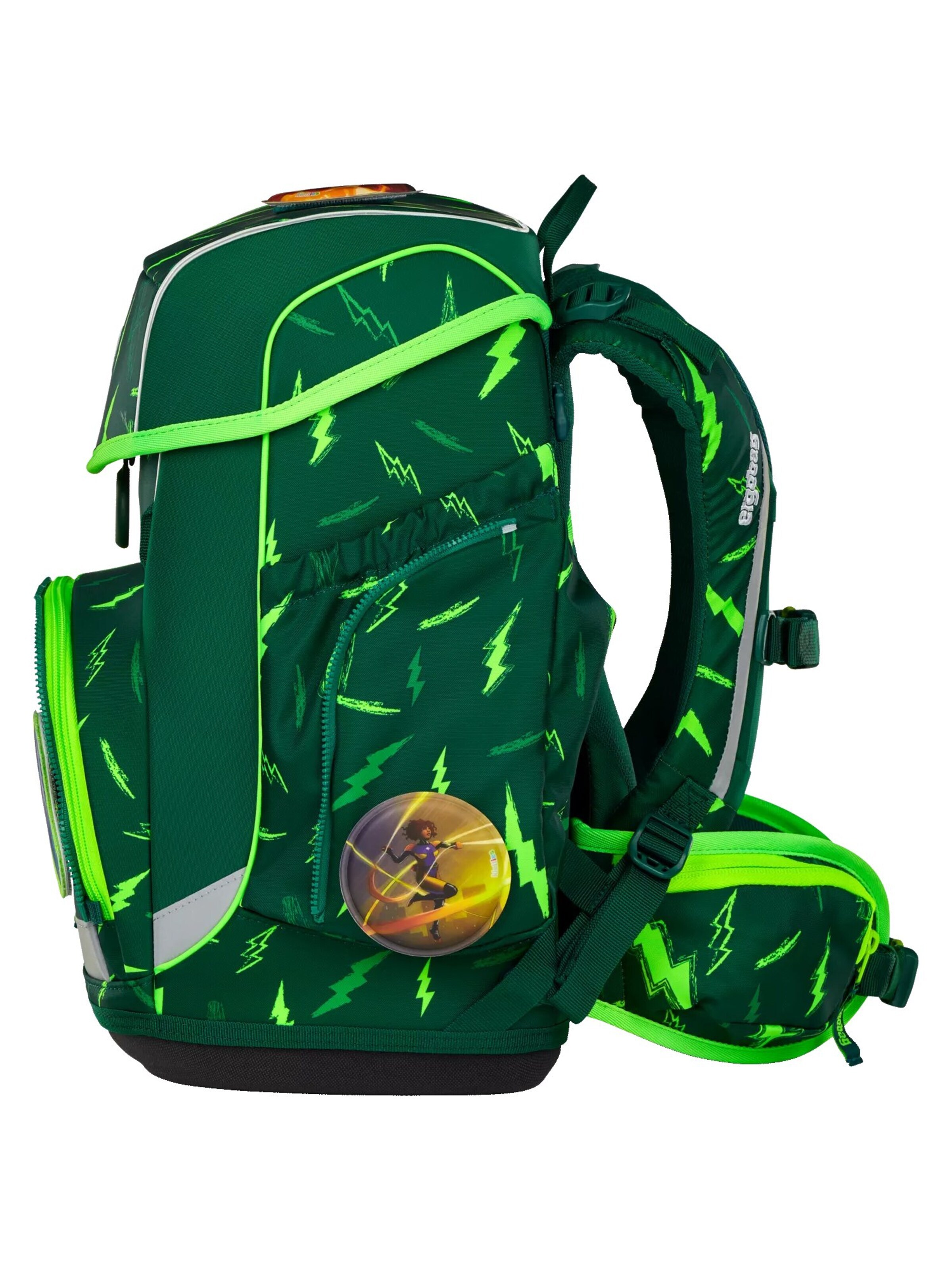 ergobag Rucksack 'Schulranzen-Set cubo Set'‌‌‌‌‌ in Grün