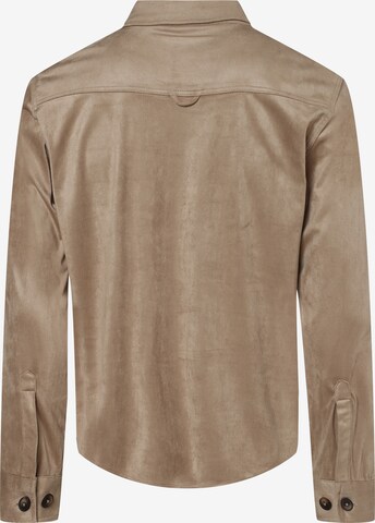 Finshley & Harding London Regular fit Button Up Shirt in Beige