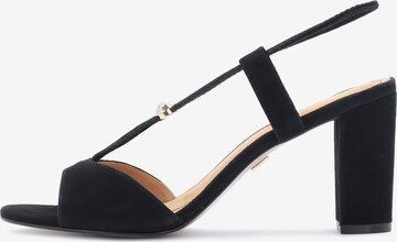 Kazar Sandal in Black: front