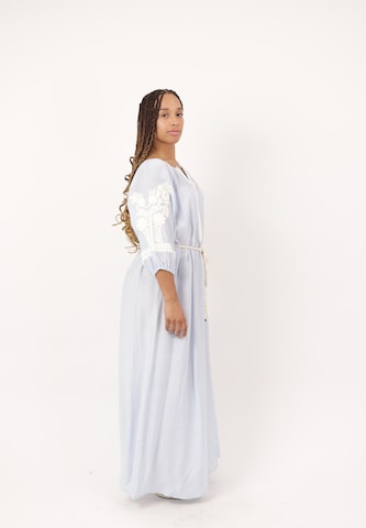 Elara Shirt Dress in Blue