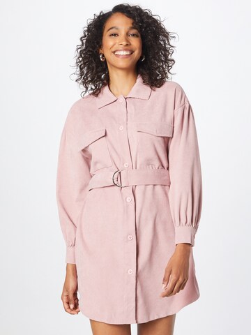 Abito camicia di Misspap in rosa: frontale