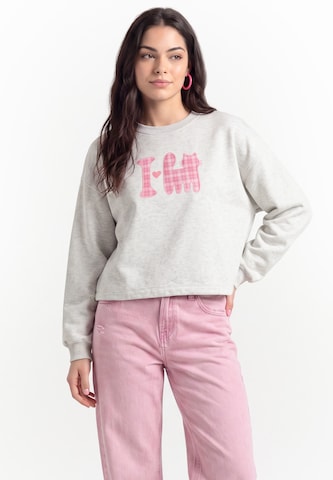 Sweat-shirt MYMO en gris : devant