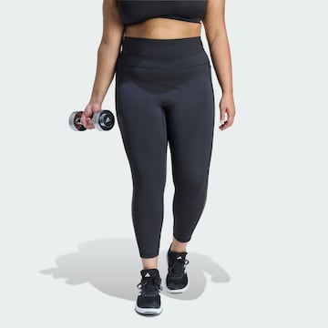 Skinny Pantalon de sport 'Optime' ADIDAS PERFORMANCE en noir : devant