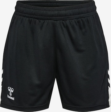 Hummel Regular Workout Pants in Black: front