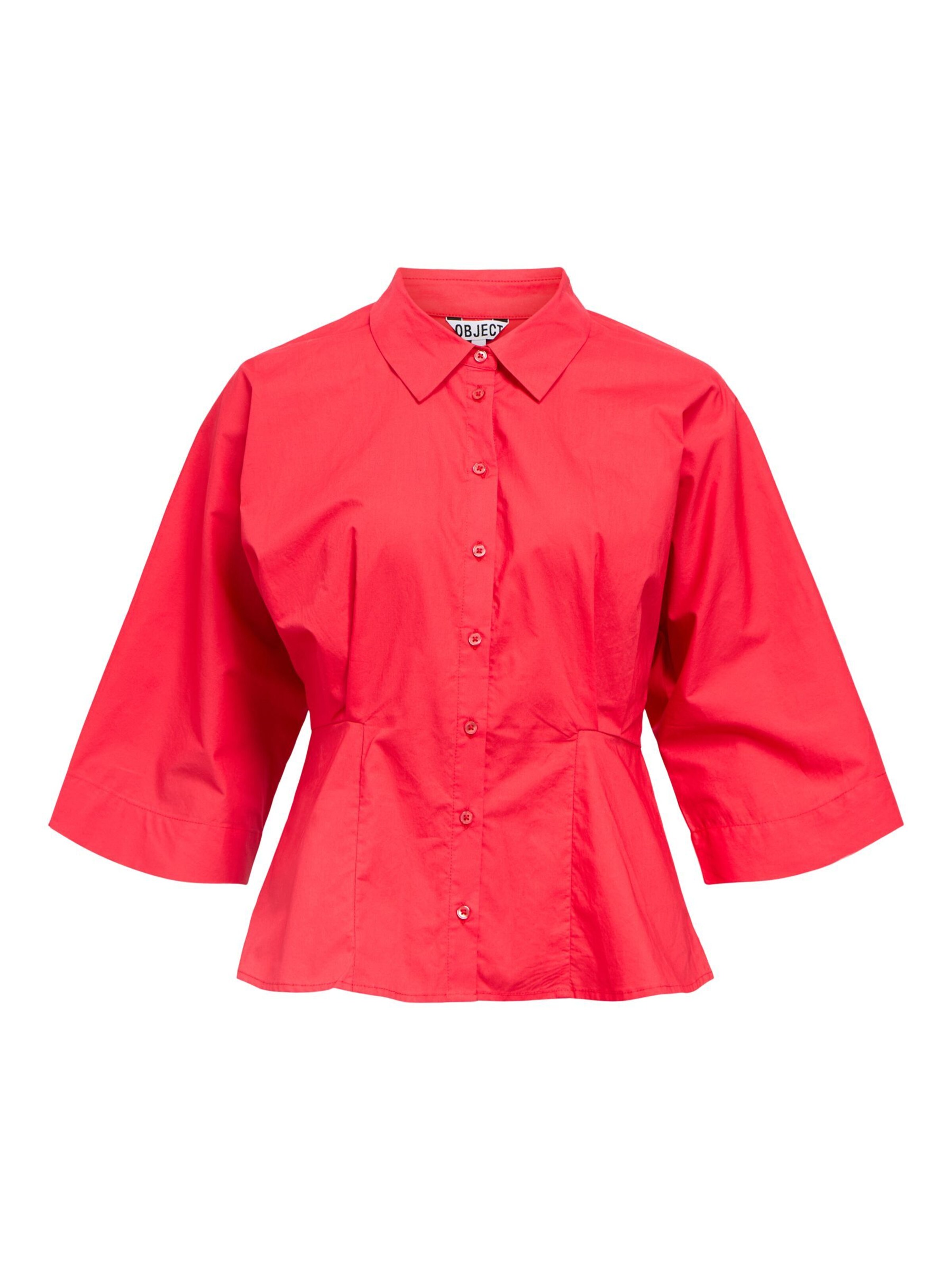 Camicia da donna ''OBJMERLE HOPE' di OBJECT in rosso: frontale
