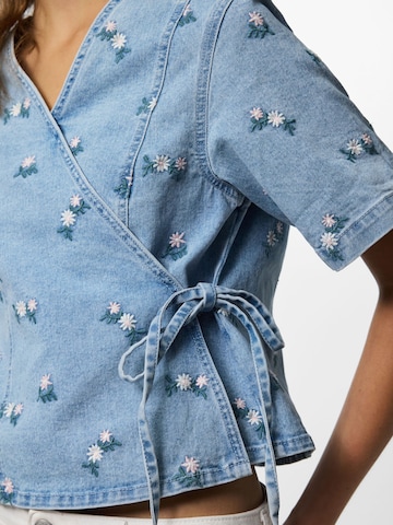 PIECES Bluse 'PCFlora' in Blau