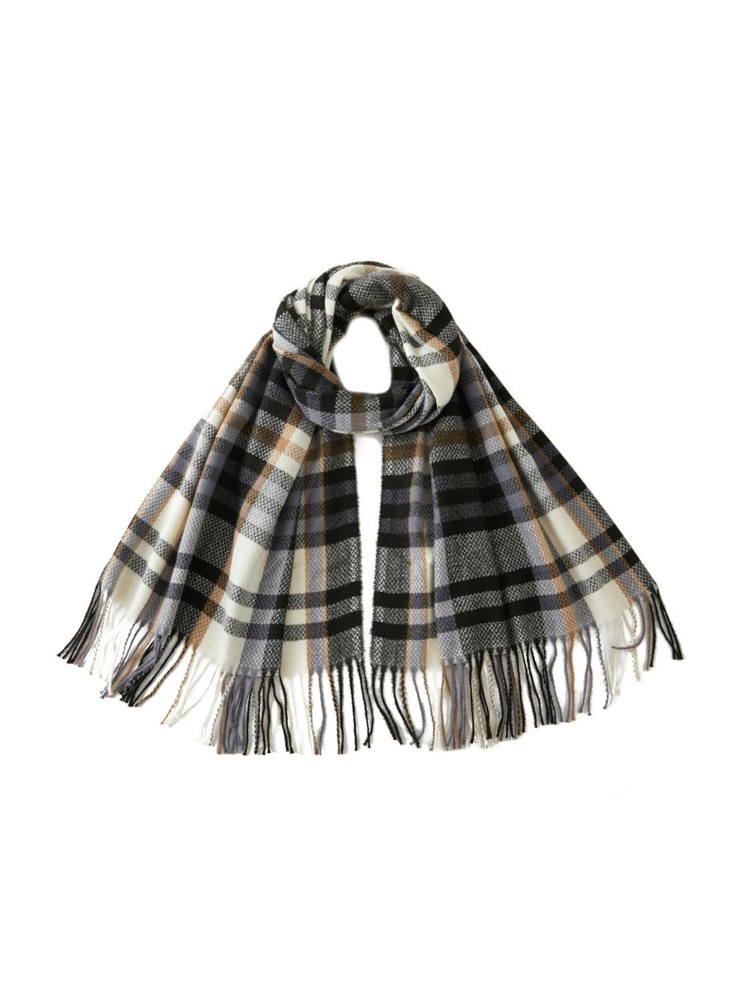 alberto cabale Schal 'VALENTINA' in Schwarz: Vorderseite