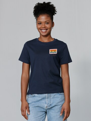 Watapparel Shirt ' Rainbow Cassette ' in Blauw: voorkant