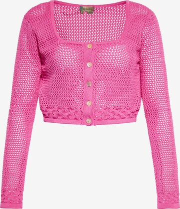 ebeeza Knit Cardigan in Pink: front