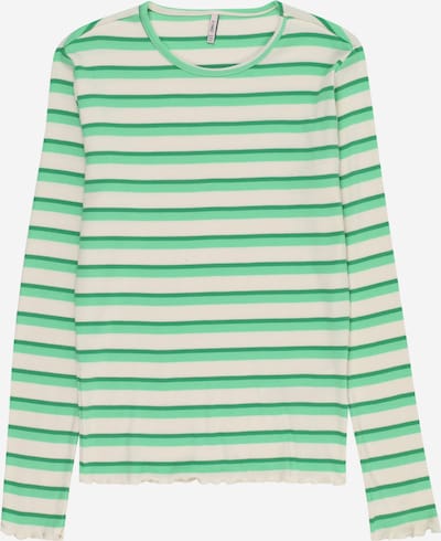 KIDS ONLY Shirt 'EVIG' in de kleur Groen / Jade groen / Wit, Productweergave