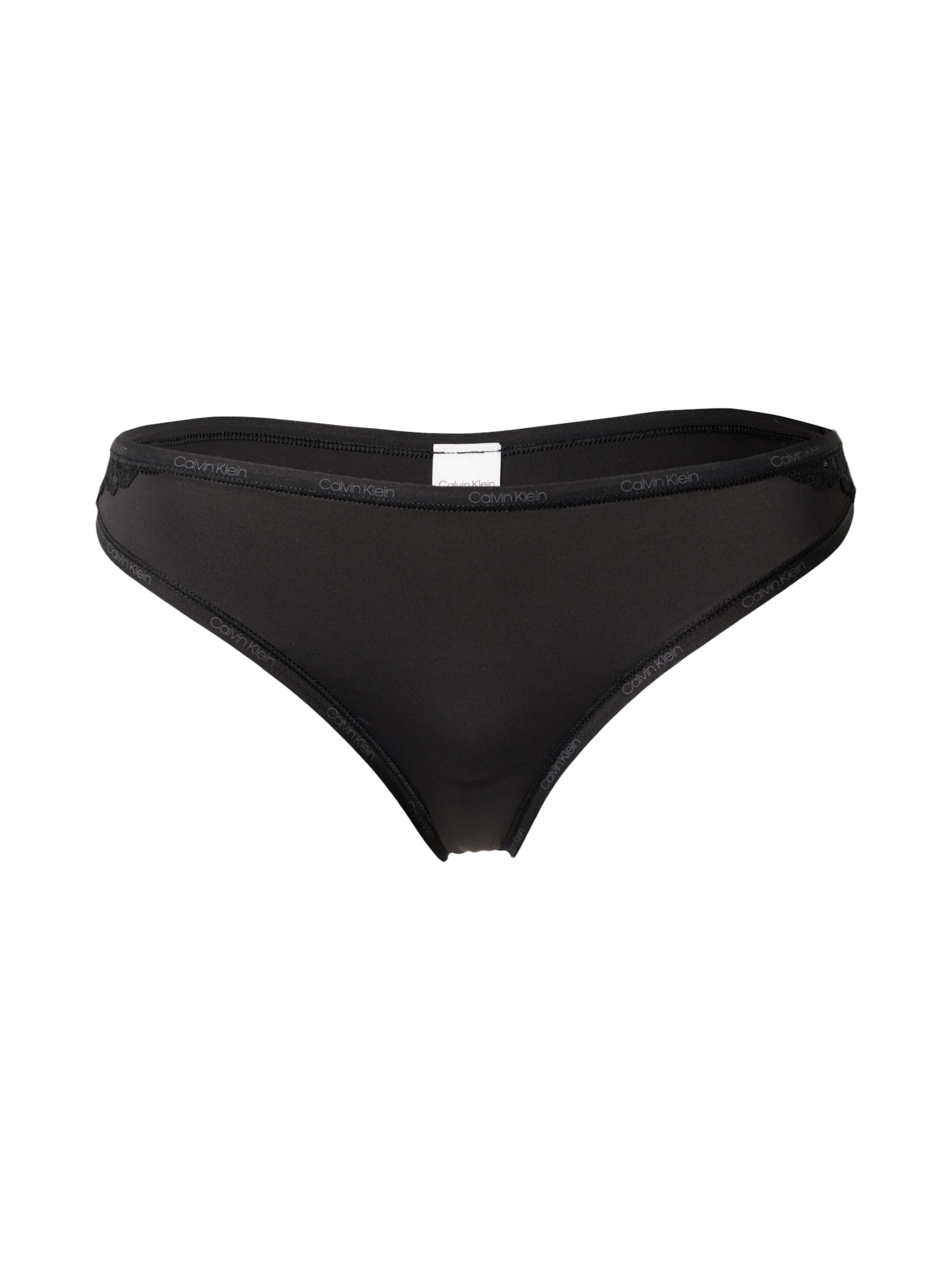 Tanga 'Attraction' de la Calvin Klein Underwear pe negru: față