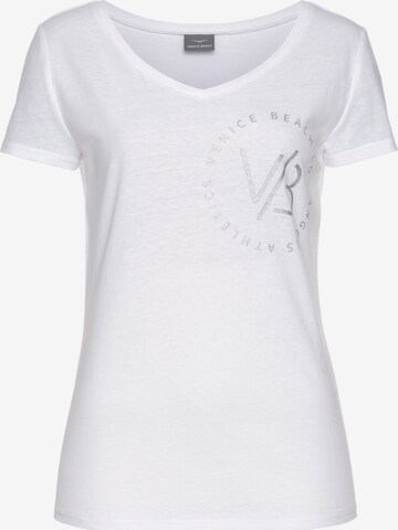 VENICE BEACH T-shirt i vit: framsida