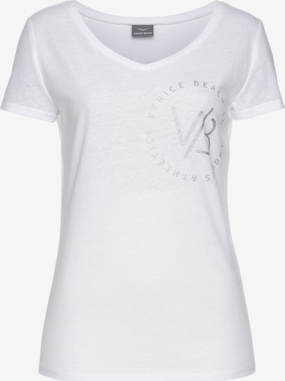 VENICE BEACH T-shirt en argent / blanc, Vue avec produit