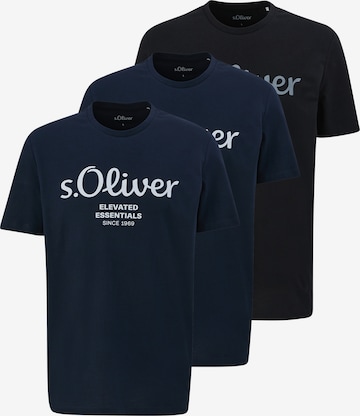 s.Oliver Shirt 'Basic' in Blau: Vorderseite