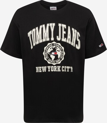 melns Tommy Jeans T-Krekls: no priekšpuses