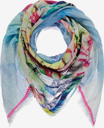Passigatti Tuch 'Schal bunt mit Patch Design' in Blau: Vorderseite