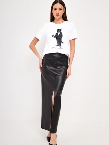Cat e Lolette Shirt 'Dandy Cat' in White