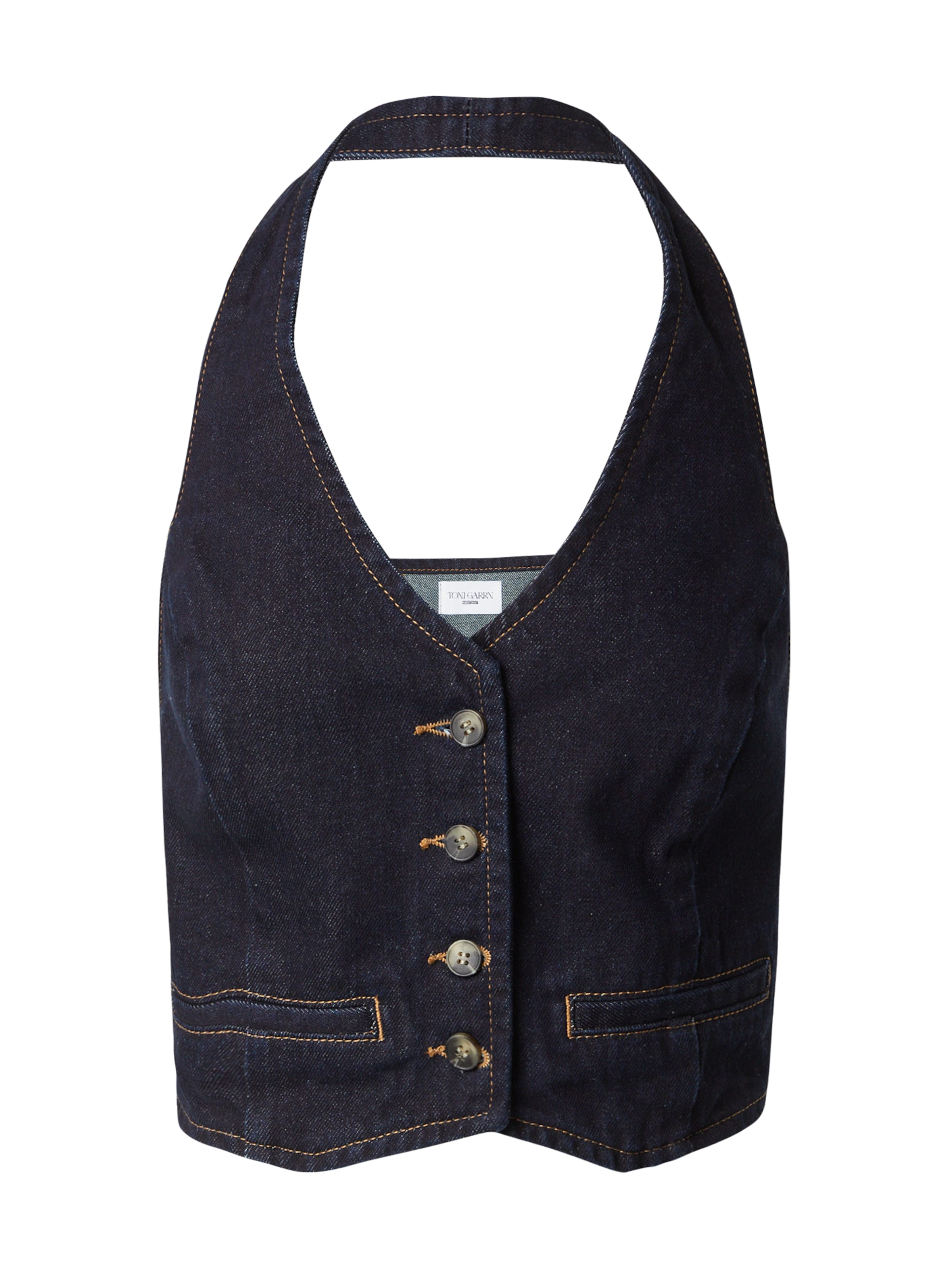 ABOUT YOU x Toni Garrn Top &#x27;Ashley&#x27; in de kleur Donkerblauw, Productweergave