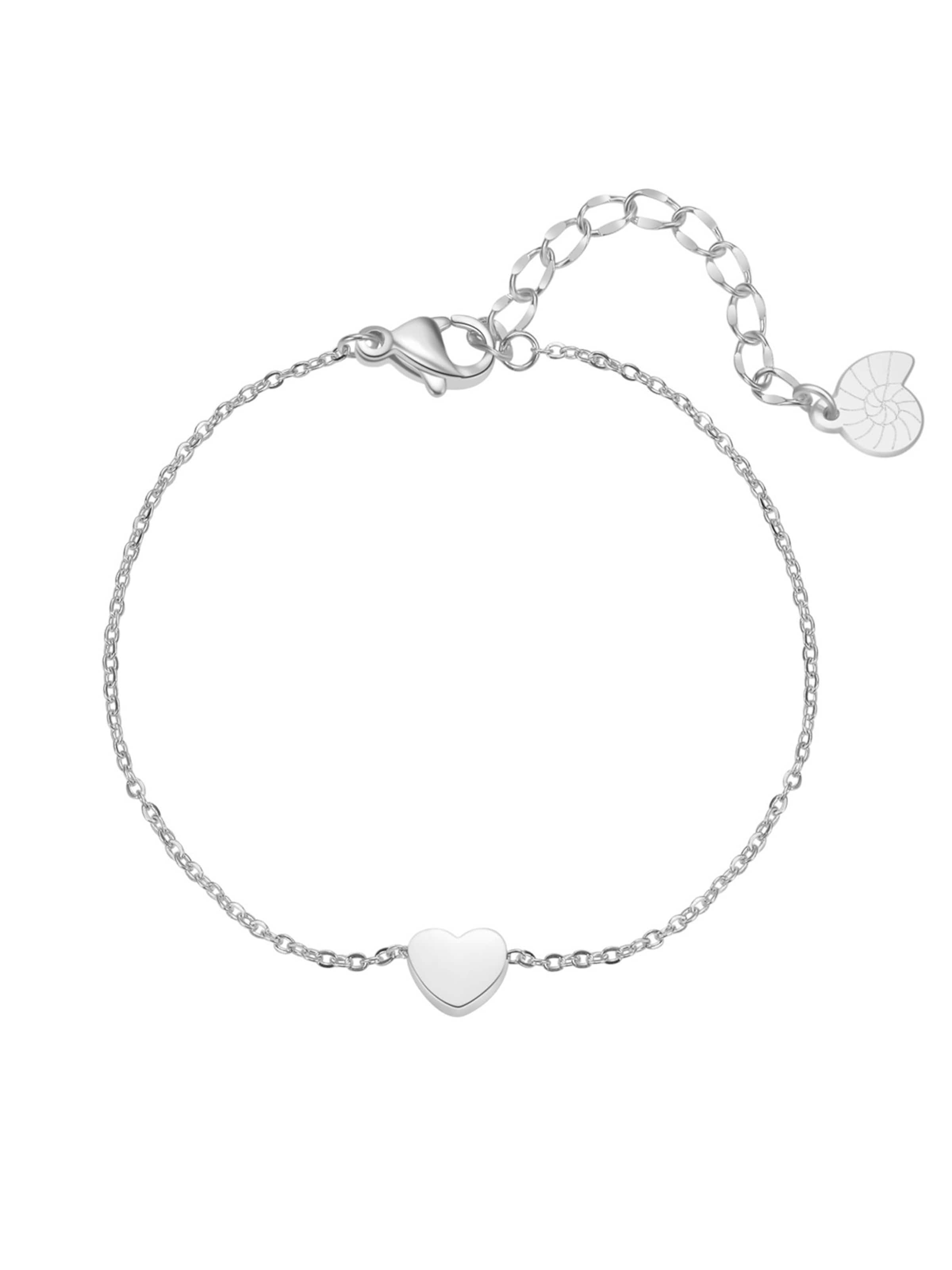 Braccialetto 'Tender' di Hey Happiness in argento: frontale