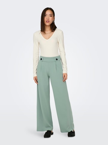 JDY Wide leg Pleat-Front Pants 'Geggo' in Green