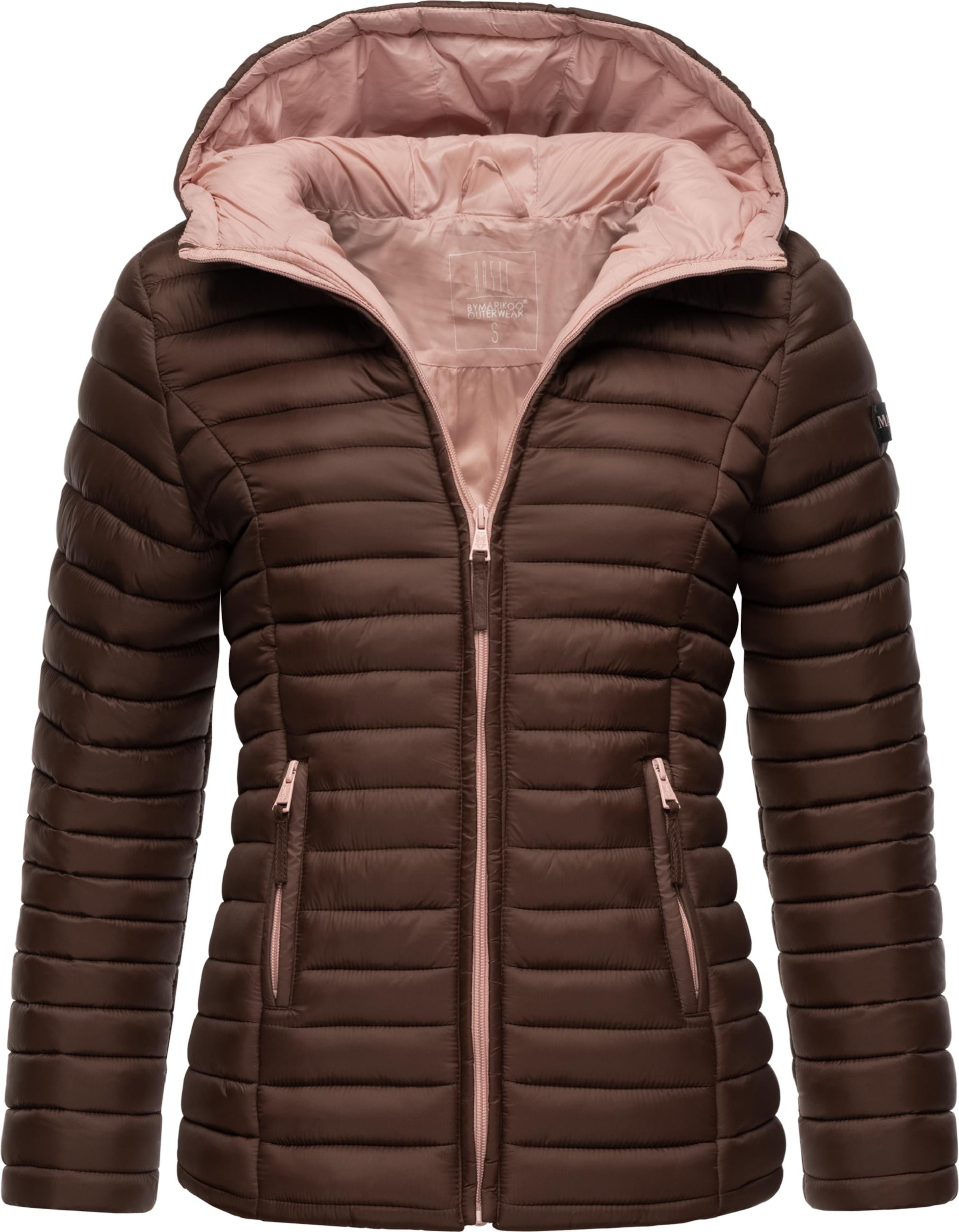 MARIKOO Välikausitakki 'Asraa' värissä tummanruskea / vanha roosa, Tuotenäkymä